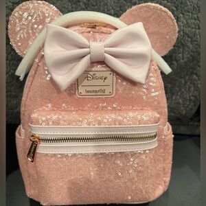 New with tags! Disney Cotton Candy Pink Loungefly Mini Backpack.